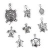 Mixed Antique Silver Lucky Turtle Tortoise Charms Pendant DIY Making For Women Men Necklace Bracelet Jewelry Accessories