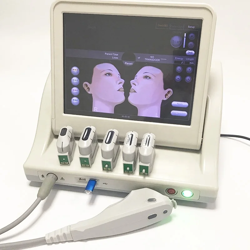 

Yting Professional Anti-aging Hifu SMAS Wrinkle Removal Lifting Facial Machine with 5 Cartridges