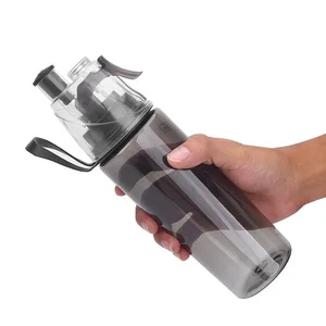 Image of Zogift Plastic BPA Free Mist Spray Mutil-Color Drinking Sports Spray Water Bottle With Straw