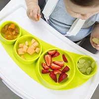 

2019 NEWEST Suction Food Silicone Plate Divider,Silicone Suction Baby Plate and Bowl,Silicone Food Separator Divider