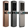 Smart Fingerprint Office Famless Glass Door lock With App Password Remote Control Unlock by Card for Lab computer room