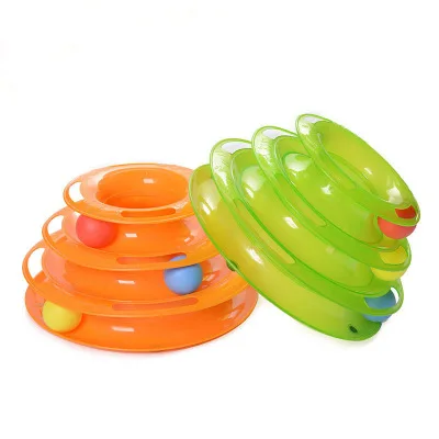 

Roller Cat Toy 3-Level Tower Ball & Track Cat Play Tower of Tracks Cat Toy