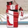 printing "love you forever" Couple Design 3D bridal bed covers