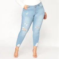 

Stylish plus size ripped jeans for women wholesale