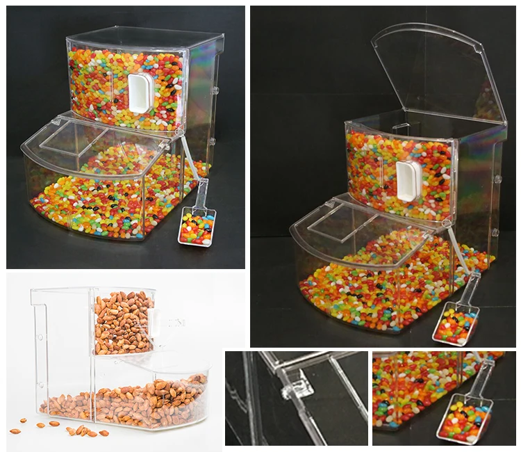 Retail Shop Candy Storage Bins Cereal Box Bulk Food Bins For