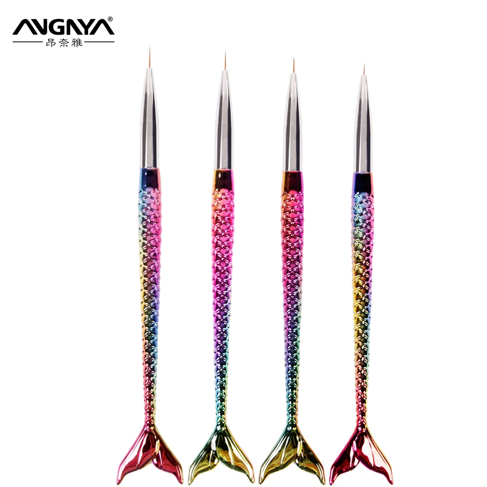 

ANGNYA Mermaid Handle Nail Liner Brush Disposable Nail Brushes Wholesale