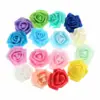 100 pcs/lot 7cm Foam Rose Artificial Flower Wedding Bride Bouquet Party Decor DIY
