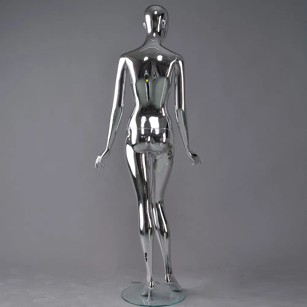 Abstract Silver Female Chrome Mannequins Buy Female Silver Mannequin