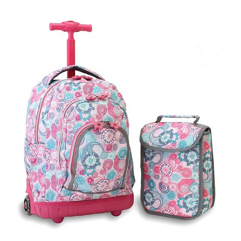 Good Quality Polyester Girls Kids Wheeled Backpacks Children Kids ...