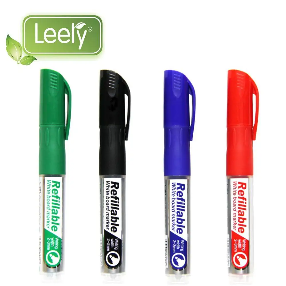 

0001W Leery brand free ink refillable whiteboard marker pen dry erase non-toxic