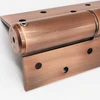 Red bronze-coloured hydraulic door hinge for wooden door