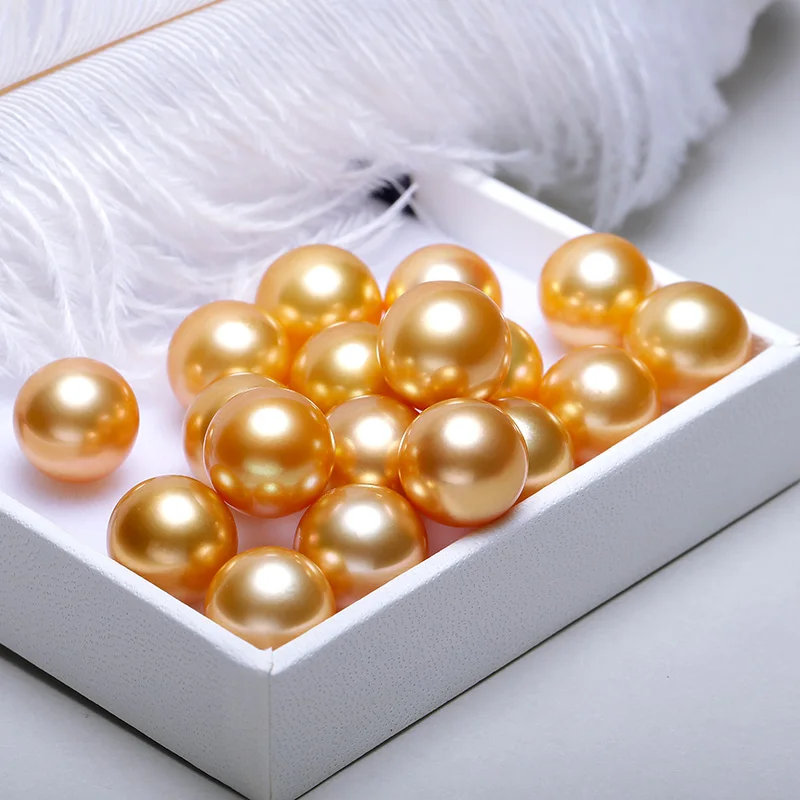 

7.5-8mm Akoya gold pearls with AAA grade and wholesale price