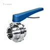 DONJOY Plastic handle stainless steel thread sanitary butterfly valve