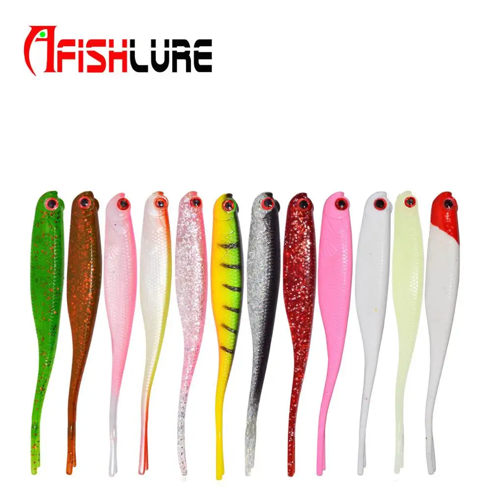 

Hot selling Long Forked Tail soft plastic bait 115mm 7g lure fishing forked tail fishing worm lure straight tail plastic lure, Various color