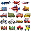 Cartoon Car Balloons Fire Truck Car Train Foil Balloon Ambulance Globos Children Gifts Birthday Party Decorations