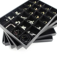 

24 Compartment Jewelry Display Storage Box Tray Showcase Organiser Earring Holder
