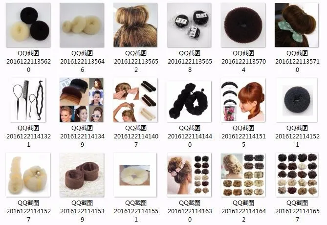 ombre three tone highlight color synthetic clip hair bun pieces Hair Accessories