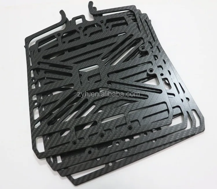 Factory produce T300 T700 Milled carbon fiber sheet CNC CUT Custom drone frame parts