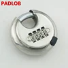 Heavy Duty Stainless Steel Round Combination Lock Resettable 4-Digit Weatherproof Keyless digit disc security lock