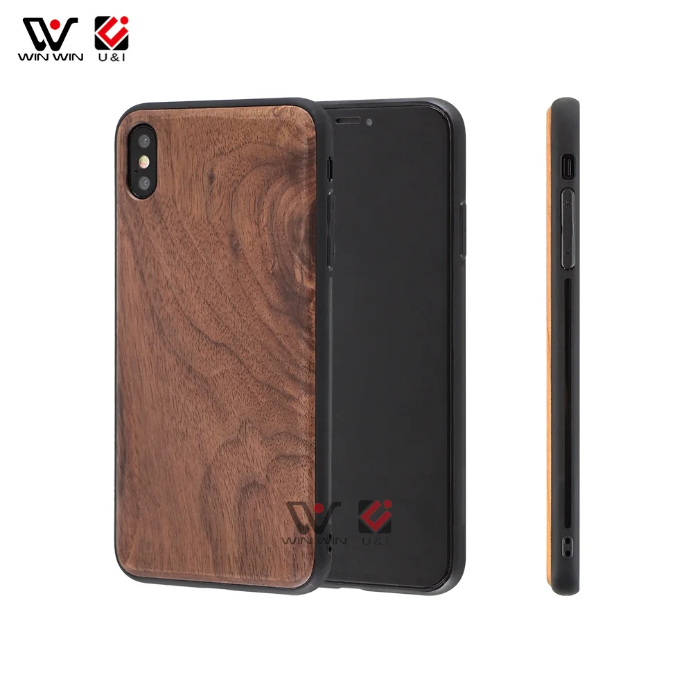 

Hot Sale Natural Real Bamboo Cherry Wooden Phone Case For iPhone X Wood Mobile Phone Cover, Colors optional