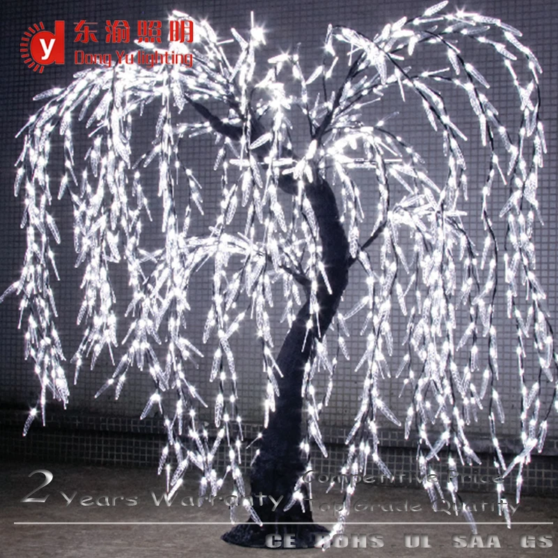 Solar Garden Lighted Artificial Indoor Outdoor Led Weeping Willow