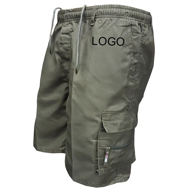 

New summer men's multi-pocket cotton loose outdoor shorts custom logo