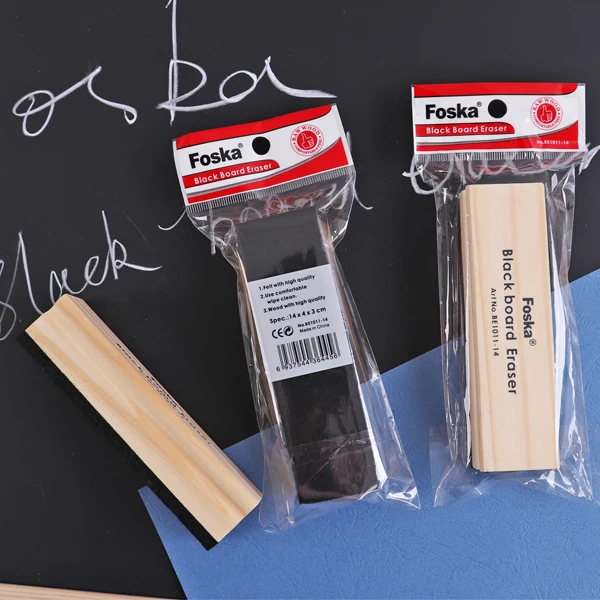 
Foksa School Wooden Felt Dry Erase White Black board Eraser 