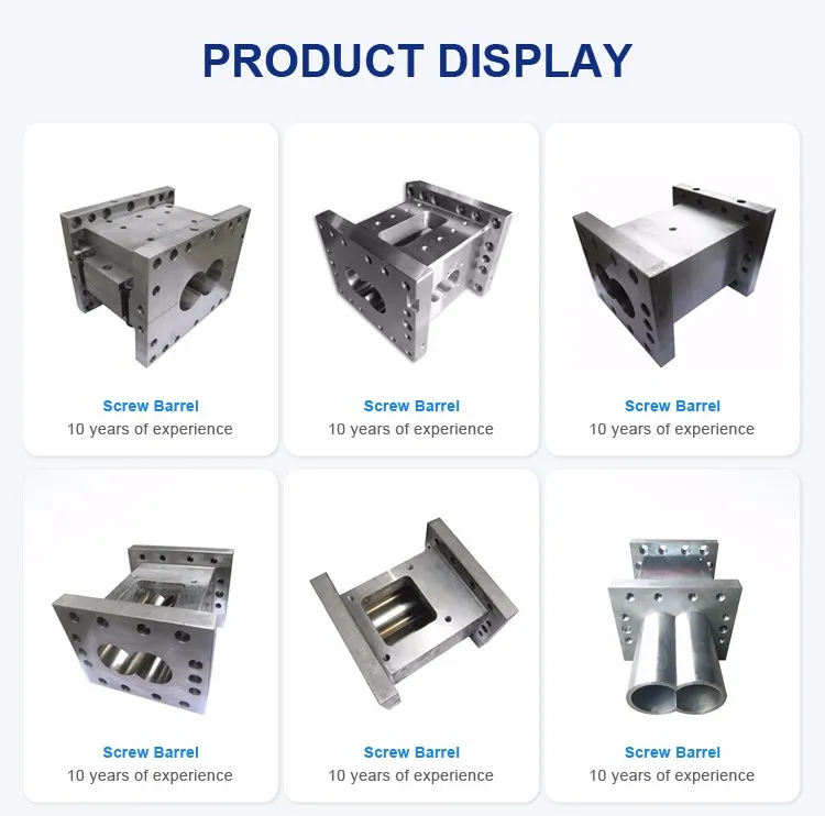 Durable Twin Screw Extruder Barrel with 38crMoAl 45# Material and 134mm Hole Diameter for Glass Fiber Compounds ISO9001 Certified
