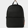 oem waterproof smooth pu leather men black bags personalized stylish backpacks