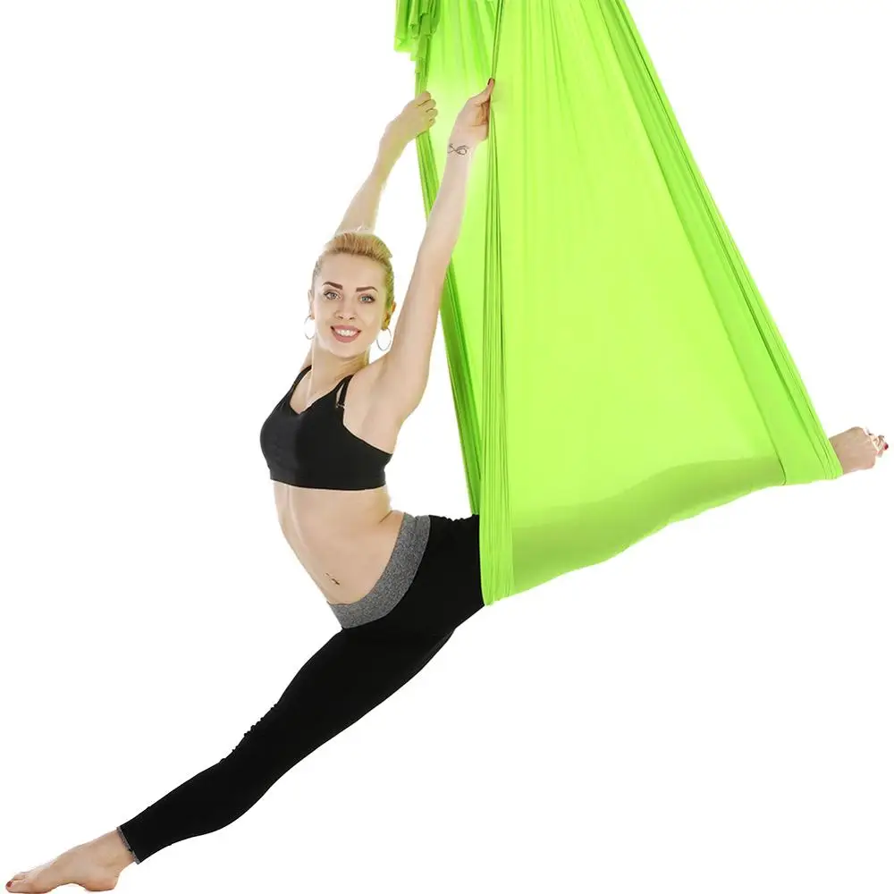

Yoga hanging sling aerial pilates nylon fabric anti gravity flying yoga hammock, Light blue;red;pink;black;white;orange;purple and blue and so on