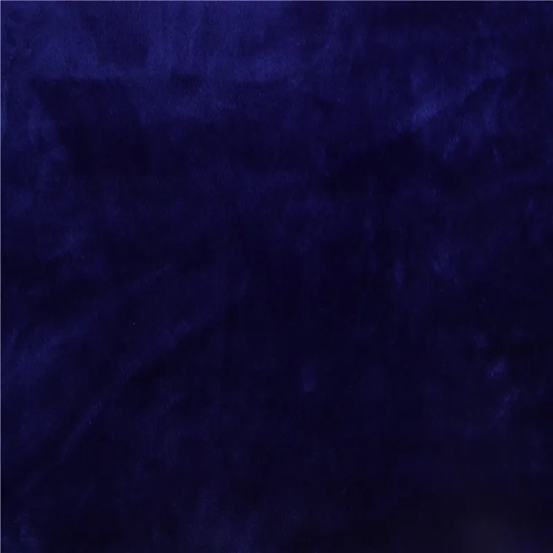 Dark Blue Solid Color Long Hair Fabric Wholesale Super Soft Shu Velvet ...