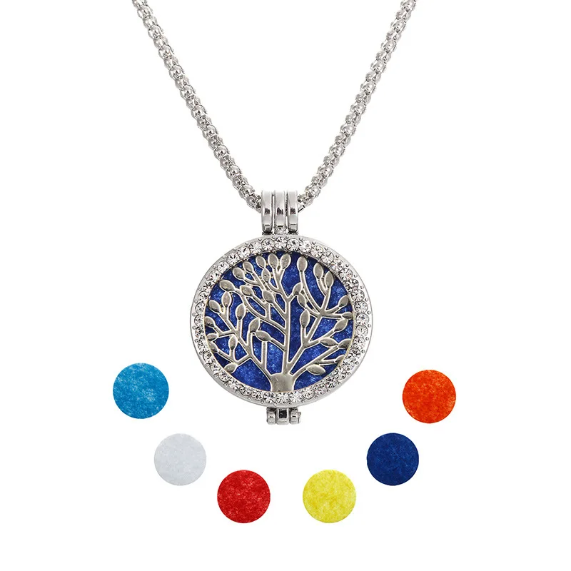 

Stainless Steel Zirconia Micro Paved Perfume Fragrance Essential Oil Aromatherapy Diffuser Locket Necklace, Picture