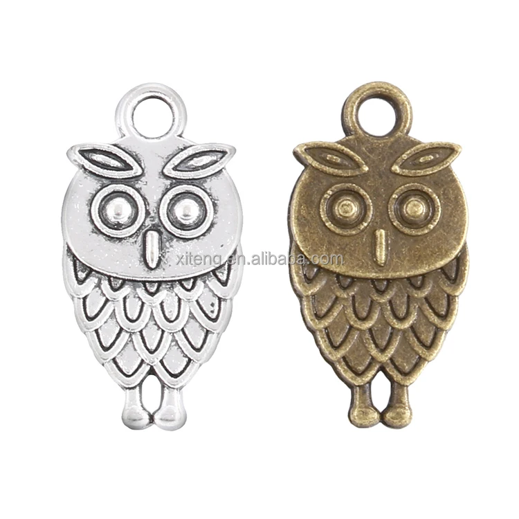

Antique Silver Bronze Mini Alloy Metal Animal Bird Owl Charms Pendant for Bracelet Jewelry Making Findings