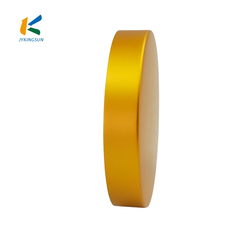 
89/400 gold metal aluminum lid round for wide mouth jar 