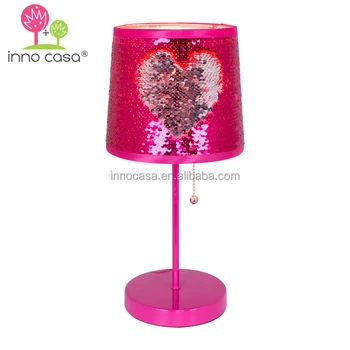 pink glitter table lamp