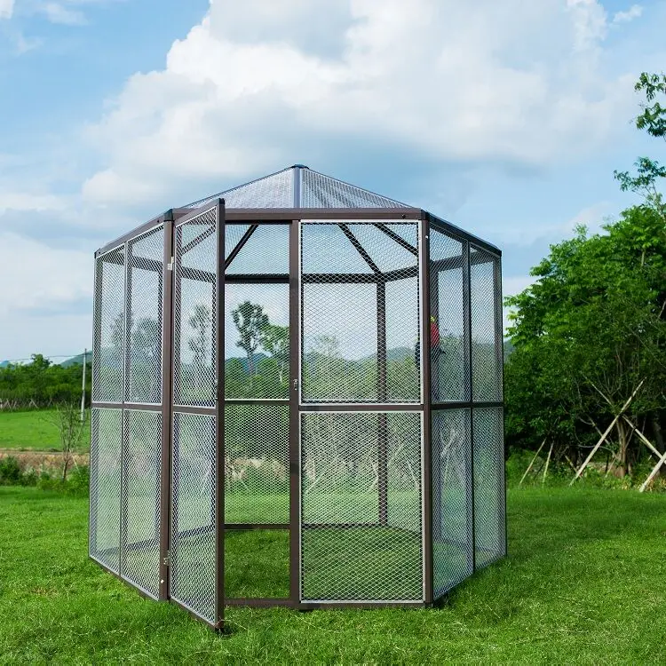 

High quality large outdoor aluminium frame bird cage materials birds cage big cage oiseaux gabbie uccelli