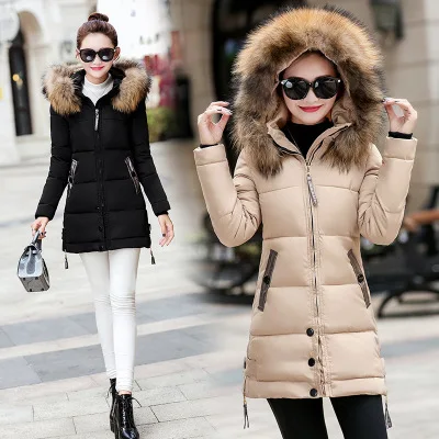 

New Keep Warm Winter Long Women Coats Parkas Casual Female Coats Ladies Outwear Fashion Women Clothing Warm Winter Jacket, As shown