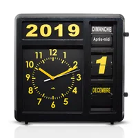 

wholesale creative Home Decoration Smart Modern Flip calendar Automatic Wall Clock