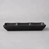 Dinner party elegant rectangle black melamine plates