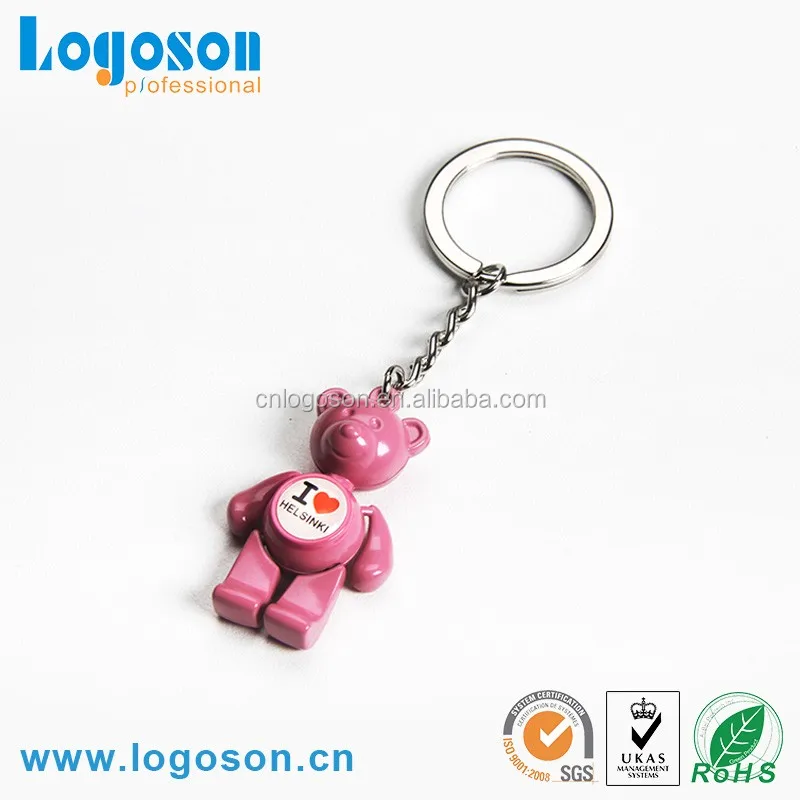 metal teddy bear keychain