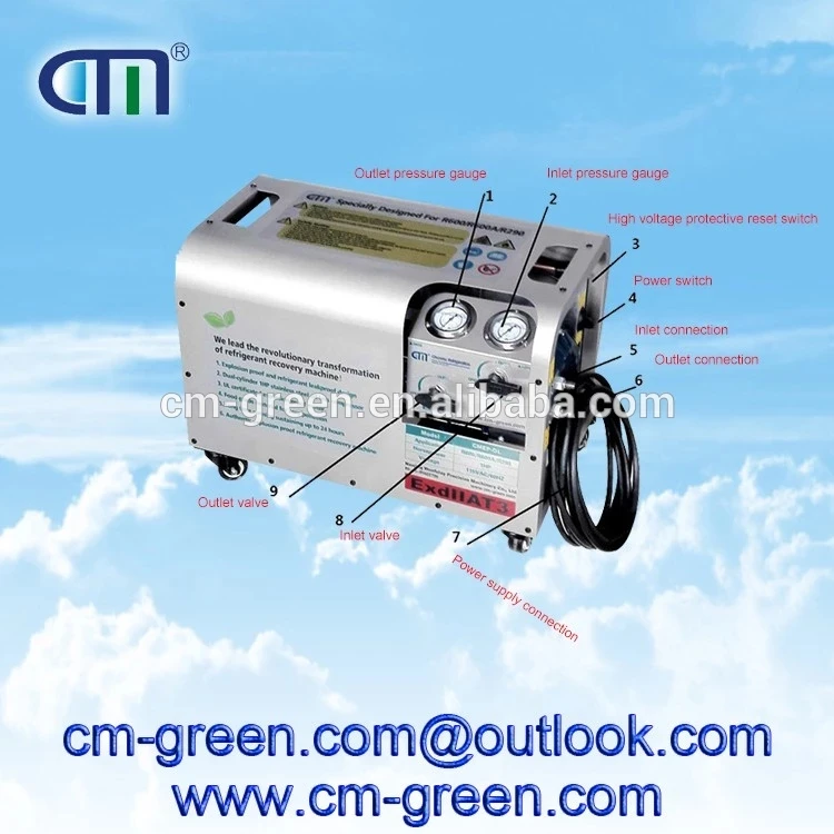 R600 R290 R600A Oil Less Explosion Proof Recovery Pump CMEP-OL ...
