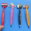 Office Accesseries Advertising Iraq Promotion Soft PVC Fridge Magnetic Pen for Kids