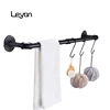 Home decorative furniture Chinese supplier industrial clothes rack made by black metal pipe fittings