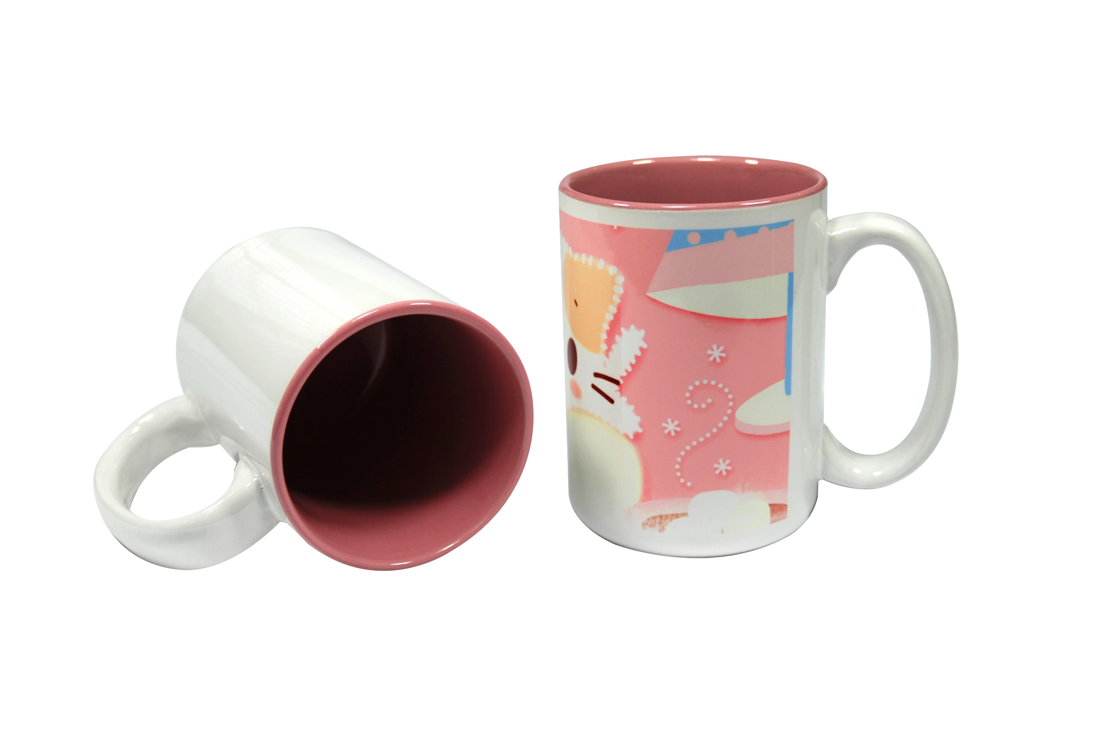 Wholesale Sublimation Mugs With Interior Design White Mug With Color