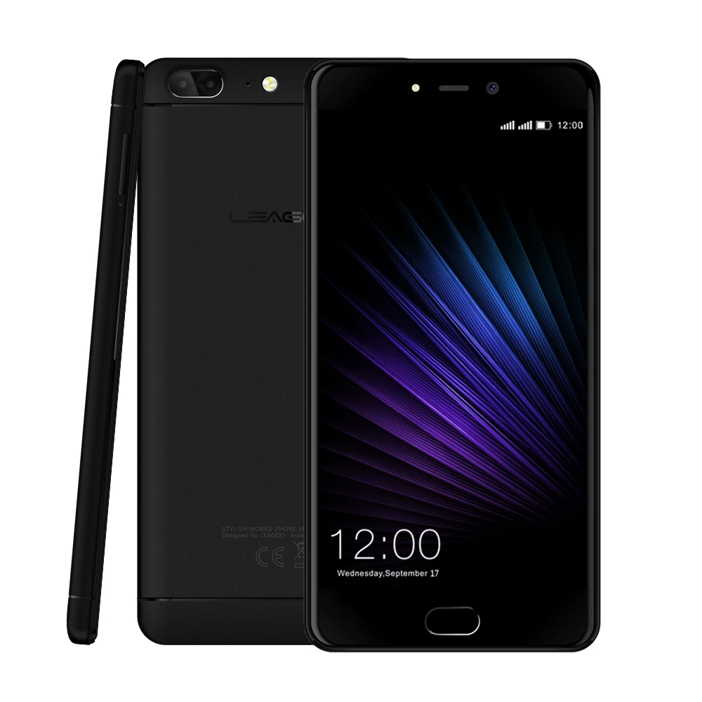 LEAGOO T5 4G LTE Smartphone Android 7.0 MT6750T Octa Core 5.5FHD 4GB RAM 64GB ROM 13MP Dual Back Cams Fingerprint Mobile Phone