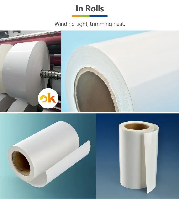 Self Adhesive Printing Plastic Film Glossy White Pp Film Buy Pp Paper