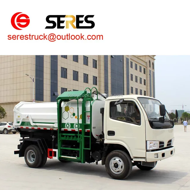 dongfeng 4*2 3-6 m3 small hanging bucket garbage truck waste