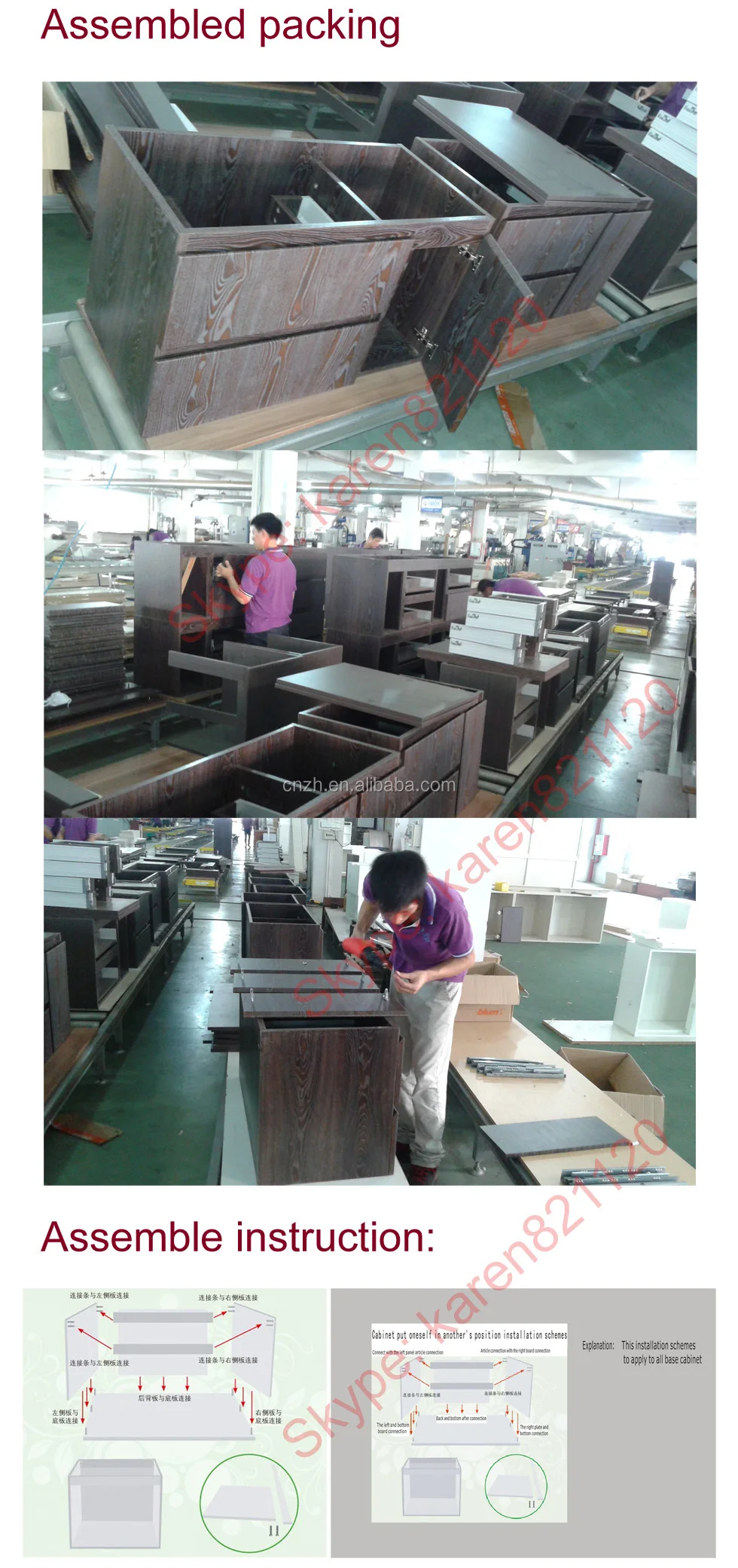 Zhihua kitchen cabinet Assemble 