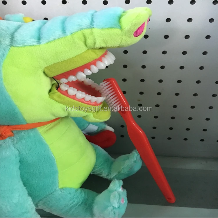 Dental Kids Cute Plush Eucational Brushing Big Tooth Dinosaur Toy Buy