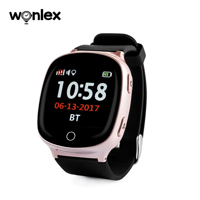 

Wonlex EW100S emergency watch phone sos with fall detection gps watch for elderly 2018